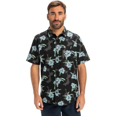 Abbildung von Quiksilver Apero MIT Kurzen ÄRMELN Hemd, Herren, Größe: XXL, Black