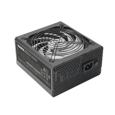 Abbildung von Tacens Radix Eco X 550 PC Netzteil ATX W, 6 Jahre Garantie, 87% Effizienz, SMD und DC Technologien, Ultra leiser AI RPM 140 mm FDB, extralanges Flachkabel, Schwarz