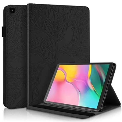Abbildung von Succtop Galaxy Tab A 2019 10.1 Hülle PU Leder Flip Stand Brieftasche Tablet Schutzhülle mit Kartenschlitz, Stifthalter für Samsung 10,1 Zoll SM T510 / T515 Pflaumenblüte