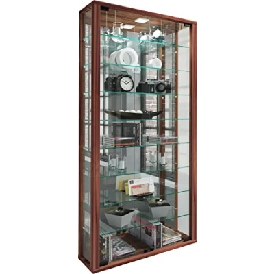 Abbildung von Wandvitrine &quot;Vitrosa Maxi&quot; mit Spiegel Kern Nussbaum