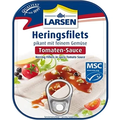 Abbildung von Larsen MSC Heringsfilets Tomaten Sauce, 110 g