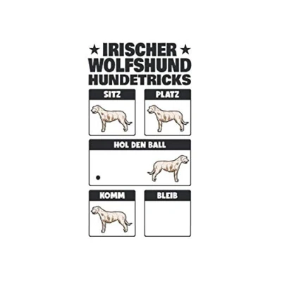 Abbildung von Irischer Wolfshund Notizbuch: Hundetricks Irish Wolfhound / 6x9 Zoll 120 linierte Seiten