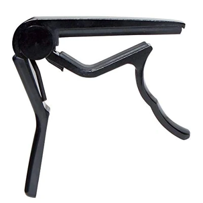 Abbildung von Fire &amp; Stone D Style Kapodaster für Konzertgitarre Aluminium schwarz