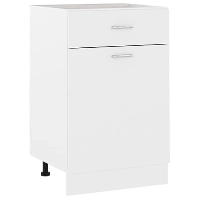 Abbildung von Schubunterschrank Weiß 50x46x81,5 cm Spanplatte