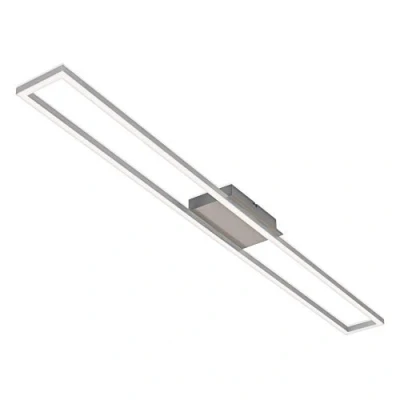 Abbildung von Briloner Leuchten LED Deckenleuchte 3094 012, dimmbar, Speicherfunktion, fest verbaut, Warmweiß, Deckenlampe, 110x12x5cm, Matt Nickel, 18W, Wohnzimmer, Schlafzimmer
