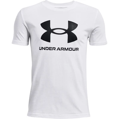 Abbildung von Under Armour Sportstyle LOGO SS Tshirt print für Kinder, Größe: 140, White