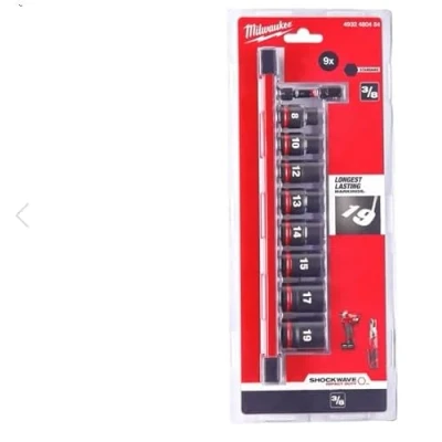 Abbildung von Milwaukee Kraft Steckschlüsselsatz 4932480454 Molybdän Chromstahl, Schwarz, Variety pack