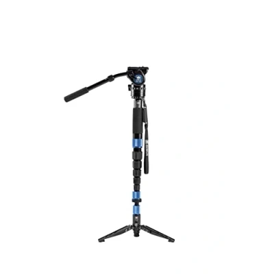 Abbildung von SIRUI P 324SR+VH 10x Einbeinstativ mit Standspinne und Videoneiger (20 neigbar, 360 drehbar) Carbon