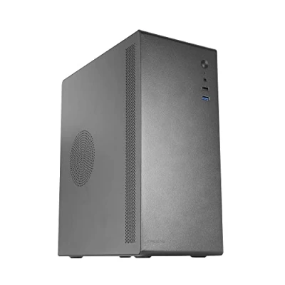 Abbildung von Tacens ORUMX, Micro ATX Mini Tower Slim Gehäuse, Ultra Kompaktes, Stahlrahmen, 80mm Lüfter, Schwarz