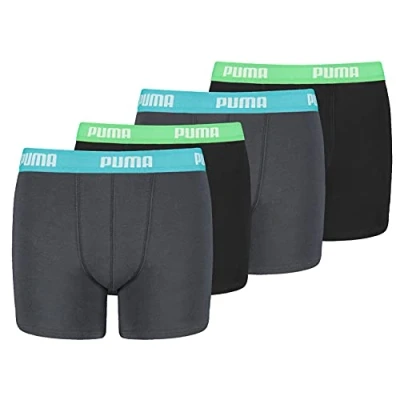 Abbildung von Puma BOYS Basic 4 PACK Panties für Kinder, Größe: 140, India ink/turquoise