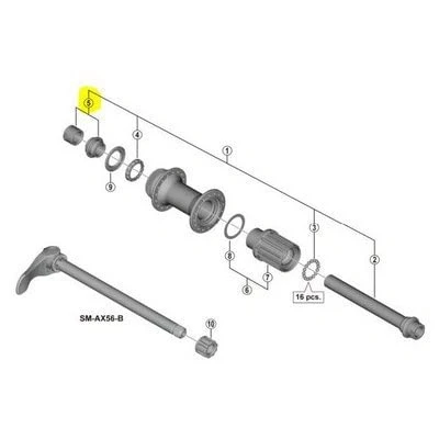 Abbildung von Shimano Unisex Adult Cono Buje Con Guardapolvos Iz. Fahrradbuchsen, Mehrfarbig, One size