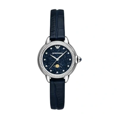 Abbildung von Emporio Armani Tradiitional MIA Uhr, Damen, Größe: One Size, Blue