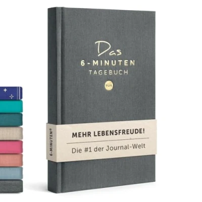 Abbildung von 6 Minuten Tagebuch für Erwachsene 2025 (Das Original) Dankbarkeitstagebuch, Wissenschaftlich Fundiertes Journal Buch Achtsamkeitstagebuch Mehr Resilienz &amp; Selbstliebe