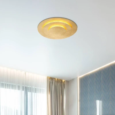 Abbildung von GLOBO LIGHTING LED Deckenleuchte, Leuchtmittel fest verbaut, Warmweiß, Deckenlampe Deckenleuchte Wohnzimmerlampe gold Schlafzimmerlampe D