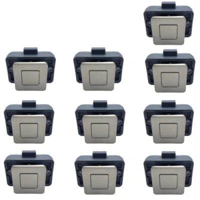 Abbildung von MTSmart RV Metall Druckknopf Schrank Schlösser, Quadratischer Schlösser für Wohnmobile, Wohnwagen, Boote, Yachten, Marine,Wohnmobile Schlüssellose (Nickel 10PC)