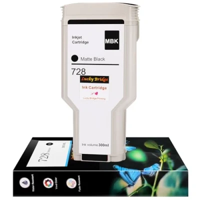 Abbildung von Lucky Bridge 728 300 ml x 1pk mattschwarze Patrone 3WX30A Ersatz für kompatible HP DesignJet T730 T830 Drucker (728 MBK) DE