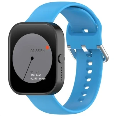 Abbildung von GIOPUEY Armband Kompatibel mit CMF by Nothing Watch Pro, Weiches Silikon [Verschleißfest] [Atmungsaktiv] Ersatzarmband Sky Blue