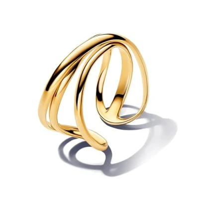 Abbildung von Pandora Triple BAND OPEN Ring, Damen, Größe: 54, Gold plated