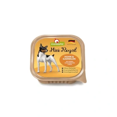 Abbildung von GranataPet Mini Royal Huhn &amp; Garnelen, Nassfutter für Hunde, Hundefutter ohne Getreide Zuckerzusatz, Alleinfuttermittel ausgewachsene 11 x 150 g