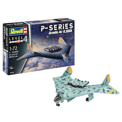 Abbildung von Revell Modellbau I AR555 (P Series) Bausatz Maßstab 1:72 98 Teile Bastelset ab 12 Jahren Realistische Nachbildung Präzises Flugzeugmodell, 03790, Molded Color