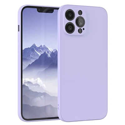 Abbildung von EAZY Case Silikonhülle für iPhone 13 Pro Max Hülle Silikon Lila weich stoßfeste Handyhülle Schutzhülle mit Kameraschutz Dünn Premium Schutz Cover TPU Bumper Lavendel Violett