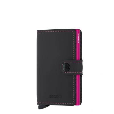 Abbildung von Secrid Miniwallet Portemonnaie Matte black &amp; fuchsia