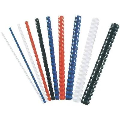 Abbildung von Fellowes Binderücken für Plastikbindung, 45 mm Durchmesser, 21 Ringe, A4 Dokumente, weiß, Packung mit 50 Stück