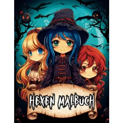 Abbildung von Hexen Malbuch: Kawaii Chibi Horror für Kinder und Erwachsene Magische Fantasiewelt der Hexerei Halloween oder Geburtstage, llustrationen ... Perfekt zum Entspannen Stressabbau