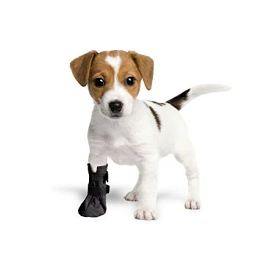 Abbildung von Schutz und Erholungssocken, atmungsaktiv, für Hunde, Katzen, 100 % Softshell chirurgische Schutzbezüge gegen Verletzungen, Stop Lecken (3 m) 6 cm (2,4 Zoll) H 12 cm, schwarz)