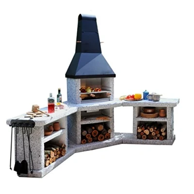 Abbildung von WELLFIRE Grillkamin &quot;Außenküche Toskana Quatro&quot;, BxTxH: 188x73x216 cm