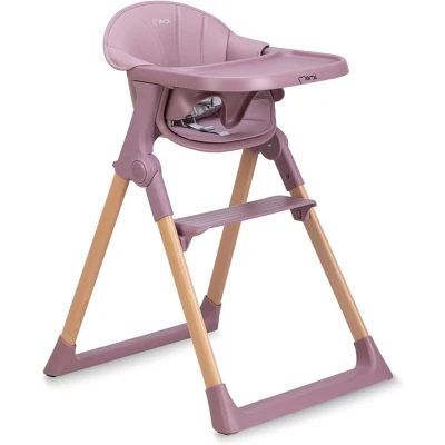 Abbildung von MoMi Kinderhochstuhl KALA mit 5 Punkt Sicherheitsgurt, für Kinder von 6 bis 36 Monaten, klappbar, verstellbare Fußstütze (2 Stufen) Tablett spülmaschinengeeignet (70 C), werkzeuglose Montage