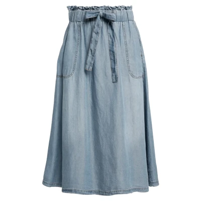 Abbildung von Cream Vinca Skirt Alinienrock, Damen, Größe: 34, Blue denim