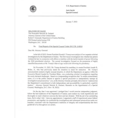 Abbildung von Final Report of the Special Counsel: Jack Smith Counsel