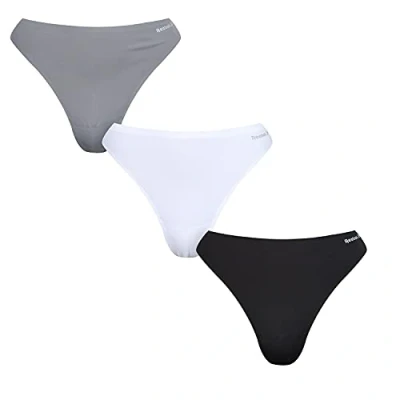Abbildung von Reebok Damen RAE Tangas, Schwarz/Weiß/Kaltgrau, S (3er Pack)