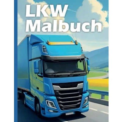 Abbildung von LKW Malbuch XXL: 50 realistische Malvorlagen: Eine Sammlung von über detaillierten Illustrationen