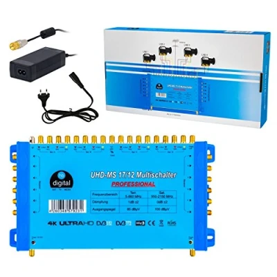 Abbildung von Multischalter pmse 17/12 HB DIGITAL 4X SAT bis 12 x Teilnehmer/Receiver für Full HDTV 3D 4K UHD mit Netzteil