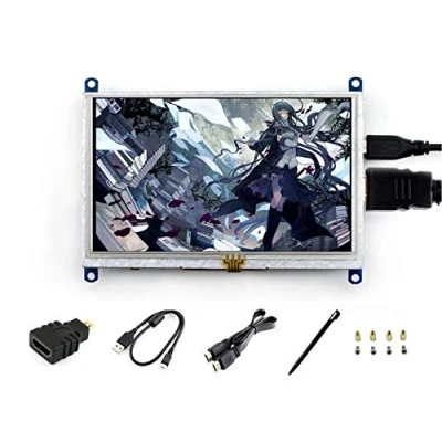 Abbildung von 5 inch TFT LCD Display B 800x480 Raspberry Pi Resistive Touch Screen HDMI Module for Pi,BeagleBone Black,PC Support Raspbian Ubuntu Kali Retropie Windows 10 IOT/ 10/8.1/8/7