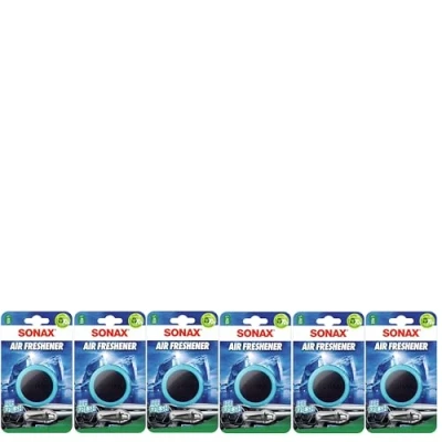 Abbildung von 6x SONAX Air Freshener Ice Fresh (1 Stück) frischer Duft und lang anhaltendes Dufterlebnis für den Fahrzeuginnenraum Art Nr. 03660411