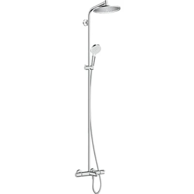 Abbildung von hansgrohe Duschsystem &quot;Crometta S&quot;, (Komplett Set), 24cm, mit Wannenthermostat, chrom
