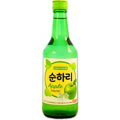 Abbildung von Chum Churum Soju Apple Flavor 360ml mit Apfelgeschmack Alk. 12% vol.