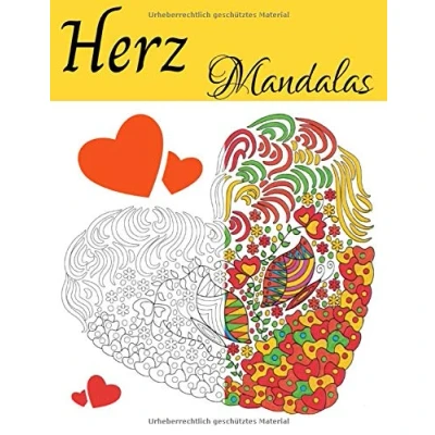 Abbildung von Herz Mandalas: Malbuch für Erwachsene und Jugendliche Mandalas Anti Stress, Entspannung, Entspannung Großformat 21,6 x 28 cm