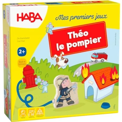 Abbildung von HABA 303808 Meine ersten Spiele Feuerwehr spannendes Memospiel für 1 4 Spieler ab 2 Jahren Die Spielbox Wird zu Einer spielbaren Feuerwehrbox