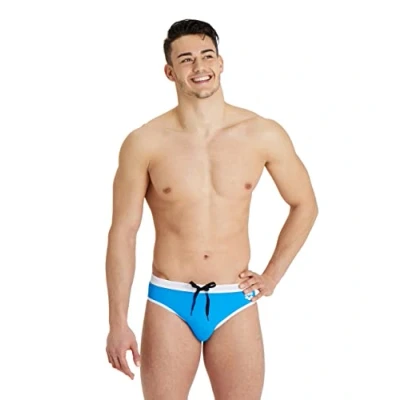 Abbildung von arena Fundamentals Borders Brief, Herren Strand und Pool Slip, MaxFit Gewebe, Chlor Salzbeständig, UV Schutz 50+