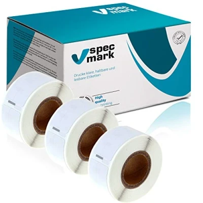 Abbildung von specmark 3 Etiketten Rollen kompatibel mit DYMO 99017 12mm x 50mm S0722460 220 Stück zu allen Etikettendruckern LabelWriter 450 4XL Seiko SLP