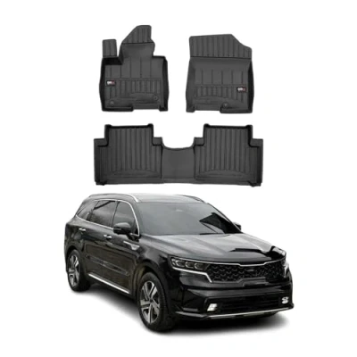 Abbildung von OMAC Gummi Fußmatten kompatibel mit Kia Sorento 2020 23 Hybrid Premium TPE Automatten 3tlg