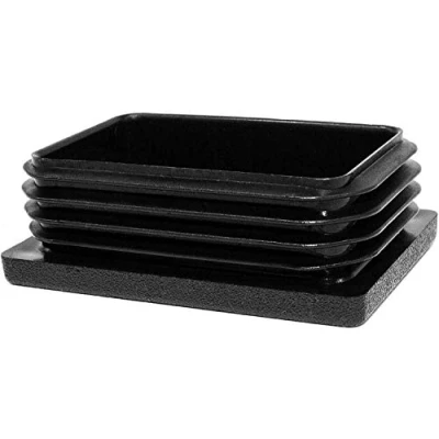 Abbildung von Enkotrade 10 Stück Lamellenstopfen für Rechteckrohre, 50x30 mm, Rohrabdeckung aus hochwertigem Polyethylen Kunststoff, Stopfen, Endstopfen, Kappen, Gleiter Rohrstopfen Rechteckig