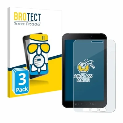 Abbildung von BROTECT Entspiegelungs Schutzglas für Samsung Galaxy Tab Active 2 SM T395 (3 Stück) Schutz Folie Panzerfolie Glas Matt [Kratzfest 9H, Anti Reflex]