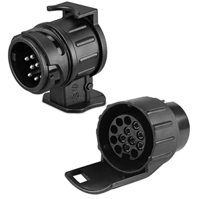 Abbildung von SPARKMOTO Anhänger Adapter 13 auf 7 polig und set,Für die Verbindung von PKW bzw Anhängerkupplung mit polig/7 Steckdose poliger/13 poliger Stecker(A)
