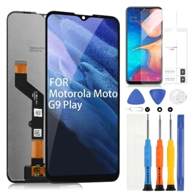 Abbildung von ARSSLY LCD Display für Motorola Moto G9 Play/Moto / E7 Plus XT2081 1 XT2083 3 6,5 Zoll Bildschirm Digitizer Touchscreen Replacement Assembly mit Reparaturset, Schwarz