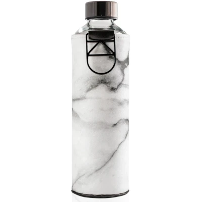 Abbildung von equa Trinkflasche &quot;Mismatch Stone&quot;, Borosilikatglas, mit Kunstlederhülle und Metallgriff, 750 ml